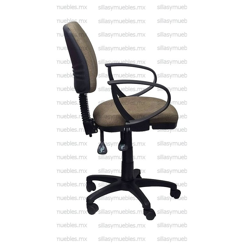 Silla tipo secretarial anatómica, con coderas. Modelo SA-EUB CBJ (AGI)(RI)